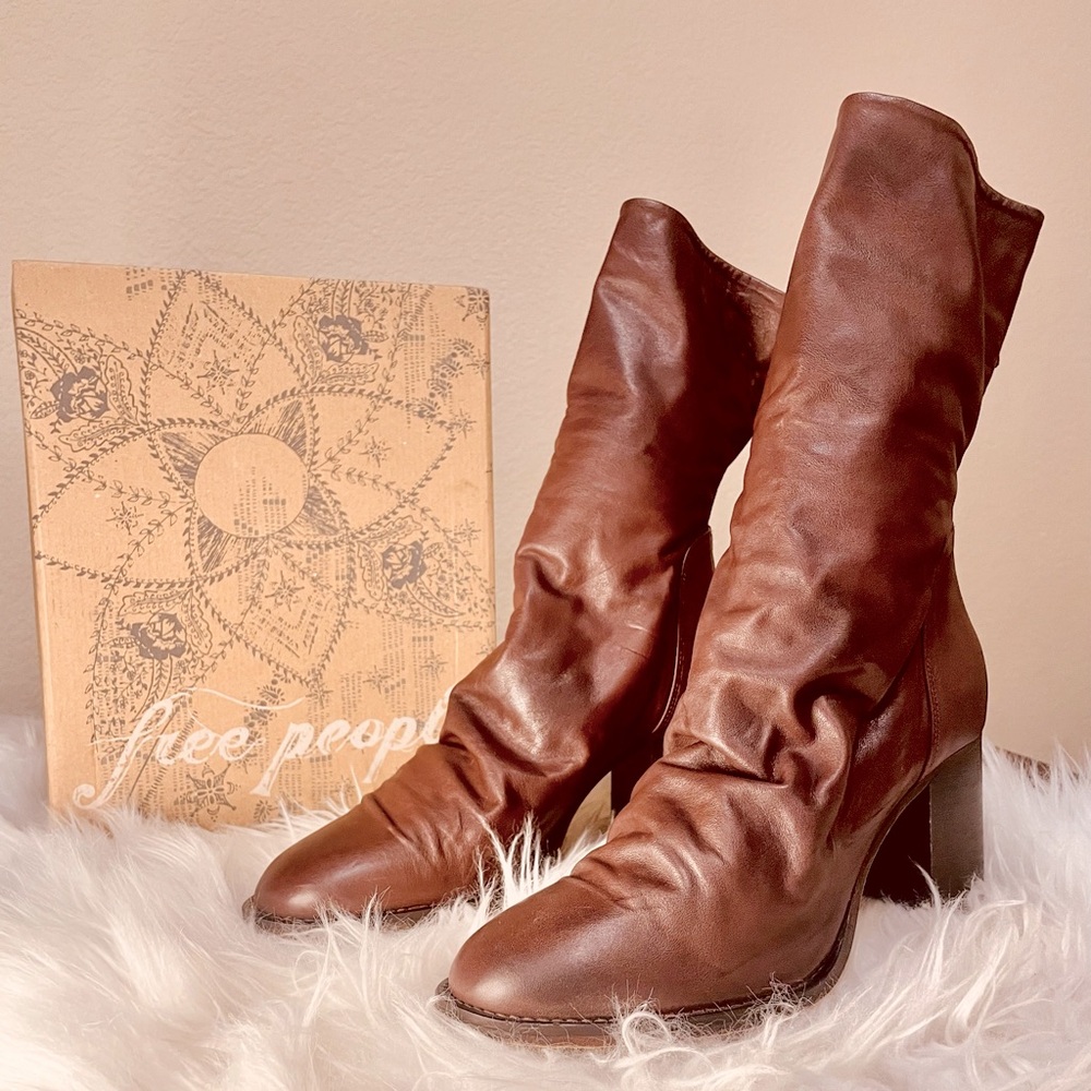 Free People Elle Block Heel Boot size 11